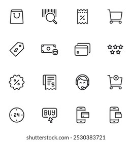 E-commerce icon set vector illustration
