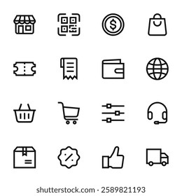 Ecommerce icon set vector illustration