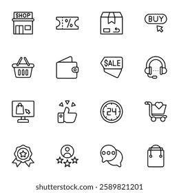 Ecommerce icon set vector illustration