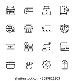 Ecommerce icon set vector illustration