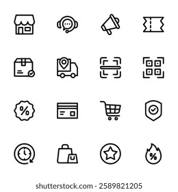 Ecommerce icon set vector illustration