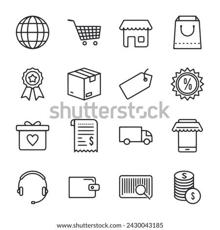 Ecommerce icon set vector illustration