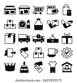 ecommerce icon set vector icon logo character premium illustration