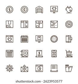 ecommerce icon set vector icon logo character premium illustration