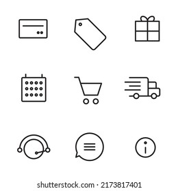 ecommerce icon set, vector. Modern, simple, flat vector illustration for a website or mobile app. EPS10