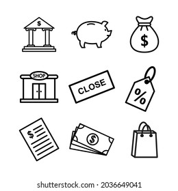 Ecommerce Icon Set Vector On Trendy Design.