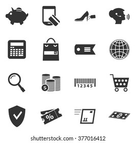E-commerce icon set for web sites and user interface