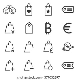 E-commerce icon set for web sites and user interface