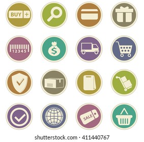 E-commerce icon set for web sites and user interface