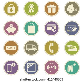E-commerce icon set for web sites and user interface