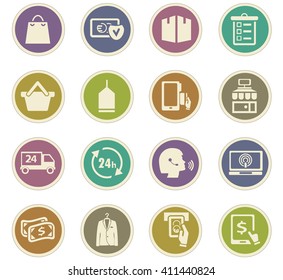 E-commerce icon set for web sites and user interface