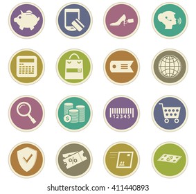 E-commerce icon set for web sites and user interface