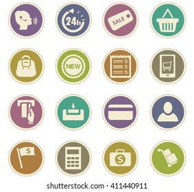 E-commerce icon set for web sites and user interface