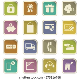 E-commerce icon set for web sites and user interface