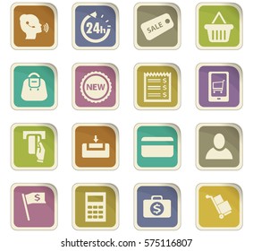 E-commerce icon set for web sites and user interface