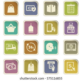 E-commerce icon set for web sites and user interface