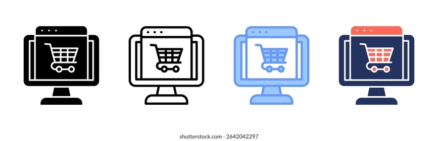 E-Commerce icon sheet multiple style collection