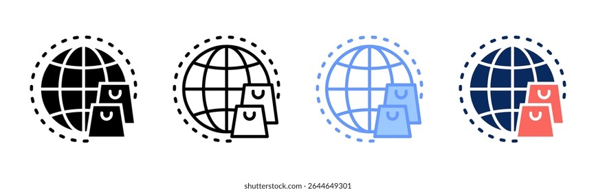 Ecommerce icon sheet multiple style collection