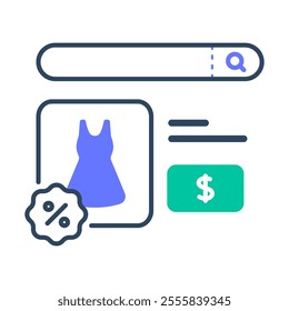 Ecommerce icon. shopping, ecommerce, marketplace, payment, purchase, online, store, web, buy, order. Vector icon illustration