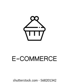 E-commerce icon. Single high quality outline symbol for web design or mobile app. Thin line sign for design logo. Black outline pictogram on white background