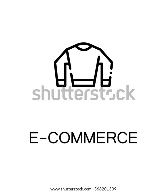 E-commerce icon. Single high quality\
outline symbol for web design or mobile app. Thin line sign for\
design logo. Black outline pictogram on white\
background