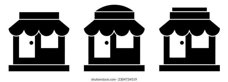 E-commerce icon. Store icon illustration set. Stock vector illustration.