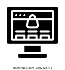 ecommerce icon with style glyph