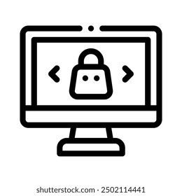 ecommerce icon with style outline