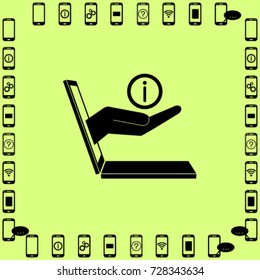E-commerce icon, support  vector illustration