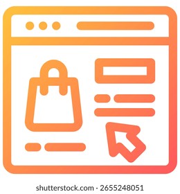 Símbolo de icono de comercio electrónico. Ilustración vectorial