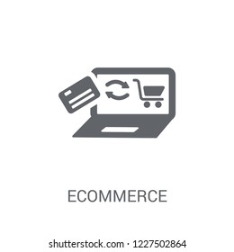 Ecommerce icon. Trendy Ecommerce logo concept on white background from e-commerce and payment collection. Suitable for use on web apps, mobile apps and print media.