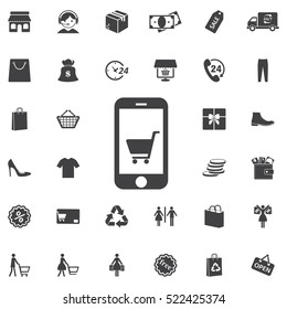 e-commerce icon. Universal Shop set of icons for web and mobile