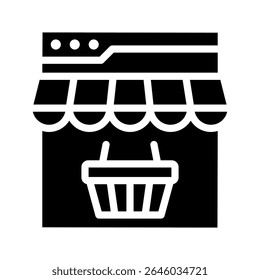 ecommerce icon vector design - high quality glyph style