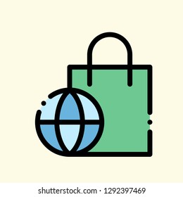 E-Commerce Icon Vector Graphic Download Template Modern