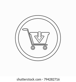 e-commerce icon, vector illustration. add to basket icon