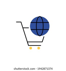 e-commerce icon vector illustration. modern icon design. isolated on white background