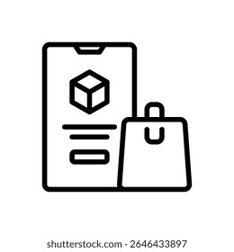ecommerce icon vector with line style