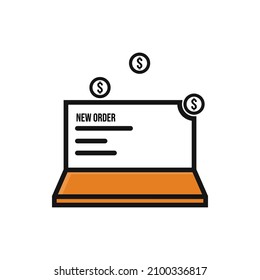 E-commerce icon vector. Online shopping symbol