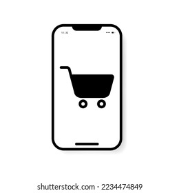 E-commerce icon vector. Online shopping symbol. Linear style sign for mobile concept and web design. Payment symbol illustration. Pixel vector graphics - Vector.