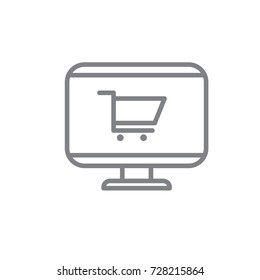 e-commerce icon vector. e-commerce outline style design