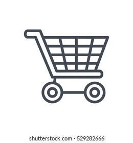 ecommerce icon vector outlined line business finance shop shopping cart