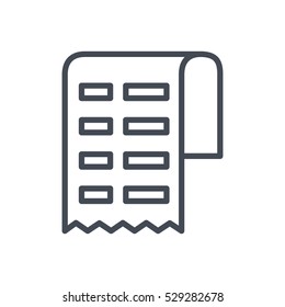 ecommerce icon vector outlined line business finance shop shopping check