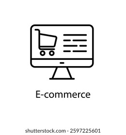 E-commerce icon in vector stock illustration