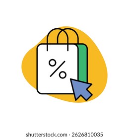 Ecommerce Icon vector stock illustration