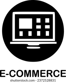E-Commerce-Symbol, Vektorsymbol, Design-Illustration