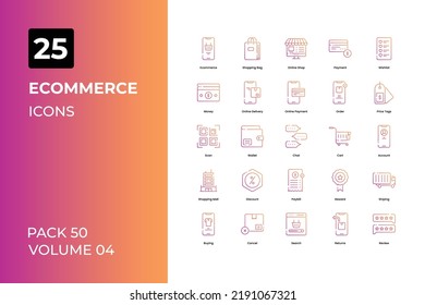 E-commerce icons collection. Set contains such Icons as online shopping, e-shopping, store, and more