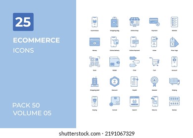 E-commerce icons collection. Set contains such Icons as online shopping, e-shopping, store, and more