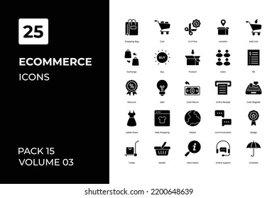 E-commerce icons collection. Set contains such Icons as and more	