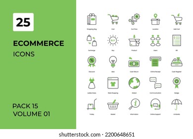 E-commerce icons collection. Set contains such Icons as and more	