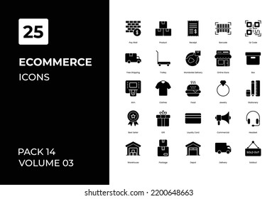 Colección de iconos de comercio electrónico. Set contiene los iconos como y más	
